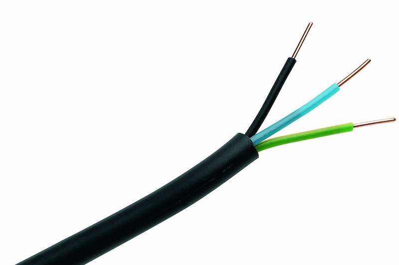 Goulotte de câble Pro avec trou au sol, gaine de câble 2 m, 40 x 25 mm – 1  x 2 m, noir – noir